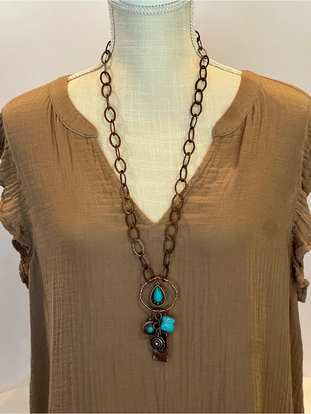Copper Charm Necklace